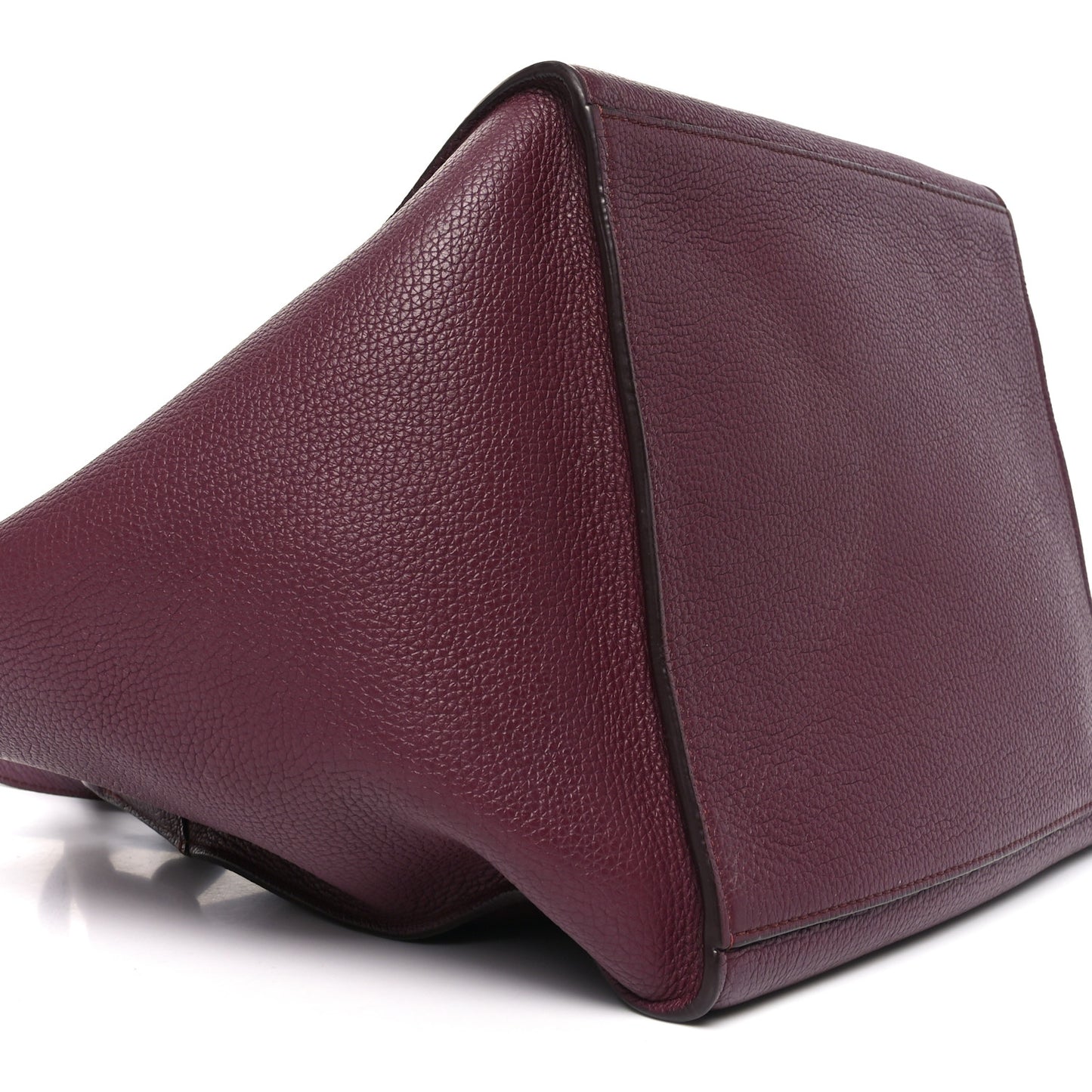 Supple Grained Calfskin Small Big Bag Wine