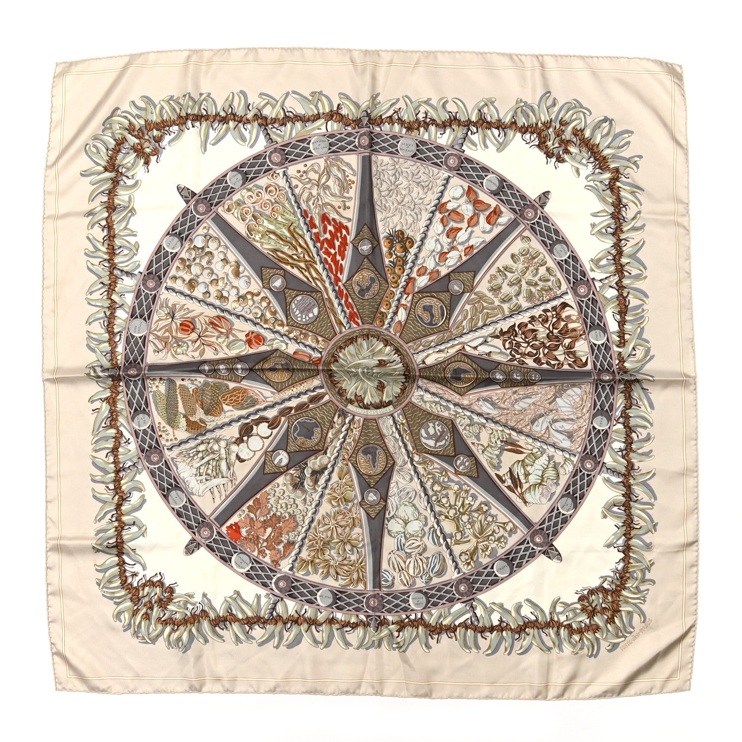 Hermes Silk Aux Pays Des Epices Scarf 90 1 of 7