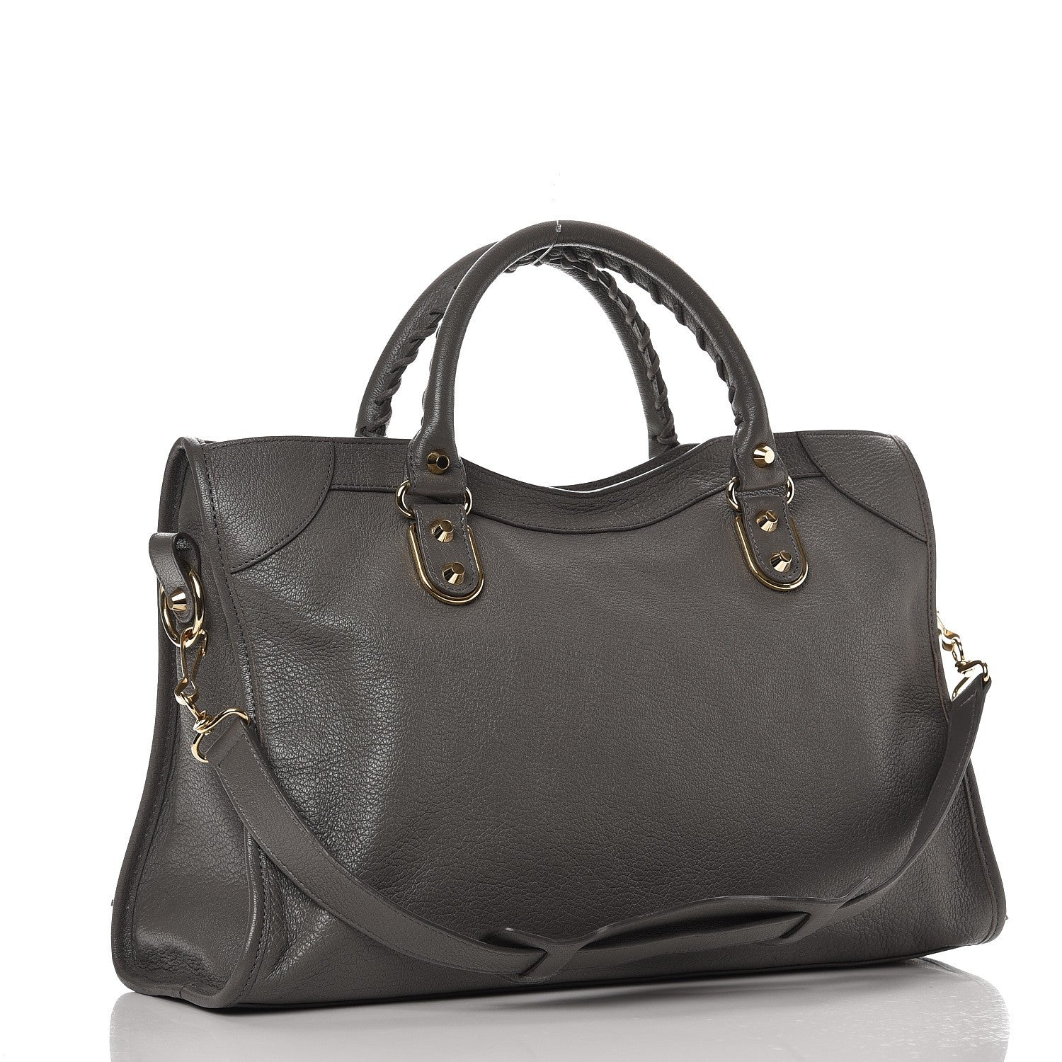 Balenciaga Chevre Gold Metallic Edge Hardware City Gris Acier 4 of 9