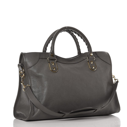 Balenciaga Chevre Gold Metallic Edge Hardware City Gris Acier 4 of 9
