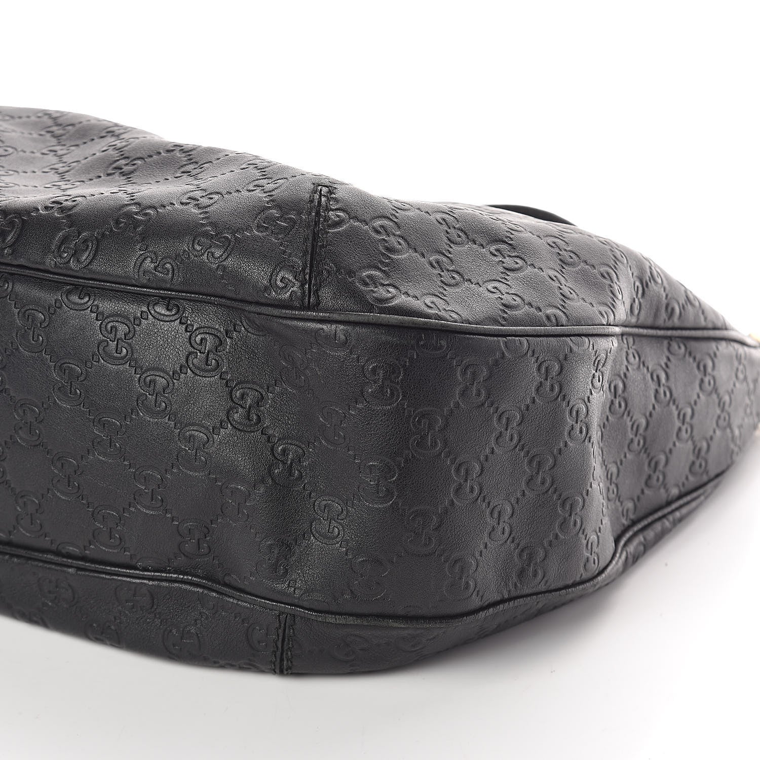 Gucci Guccissima Large New Ladies Web Hobo Black 10 of 10