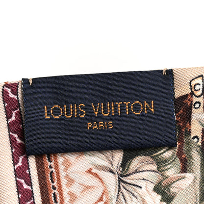 Louis Vuitton Silk Voyage Extraordinaire Bandeau Scarf Beige 3 of 4