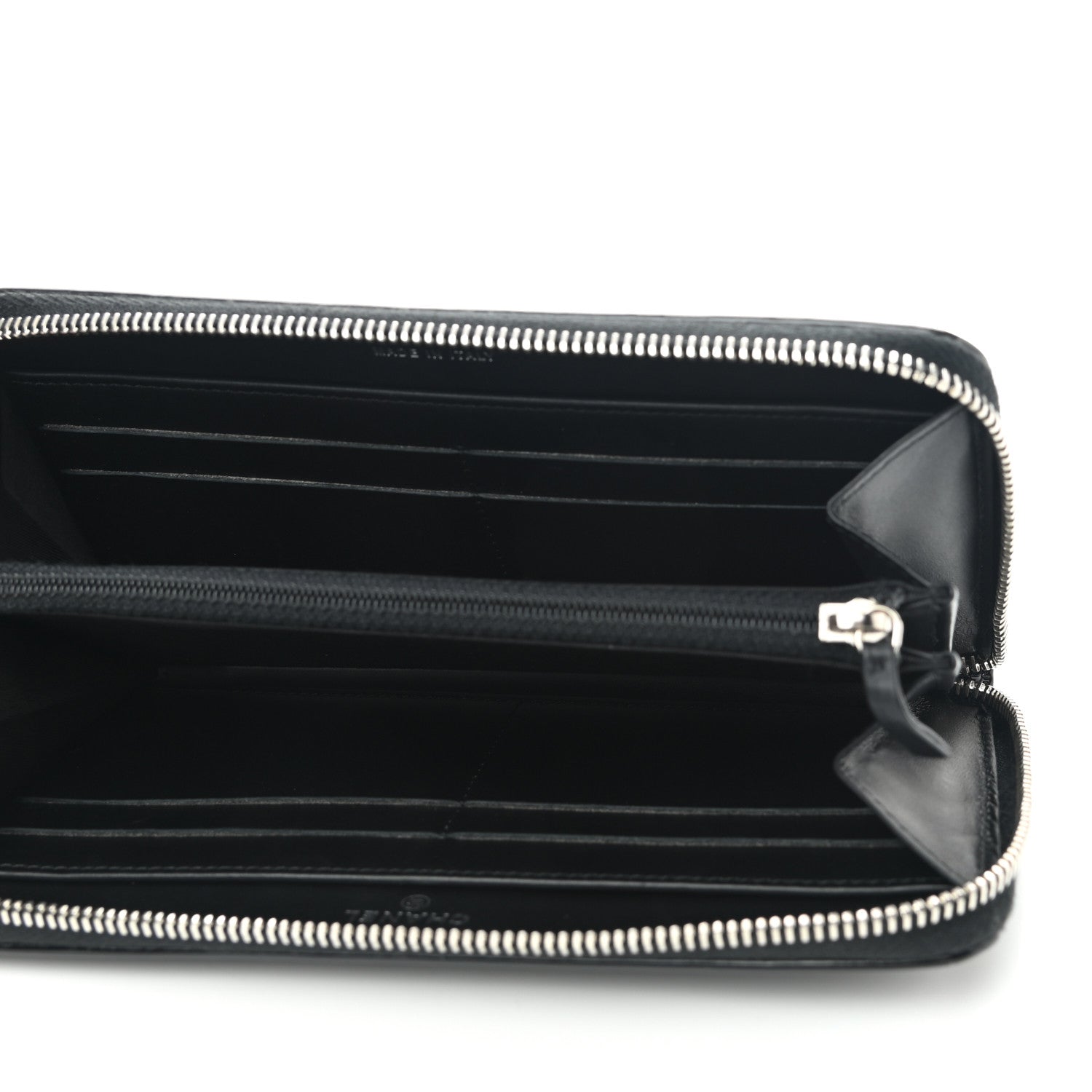 Chanel Caviar Patent Small CC Contour Zip Around Wallet Black 5 of 8