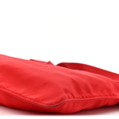 Prada Nylon Vela Saffiano Flat Messenger Bag Rosso 8 of 13