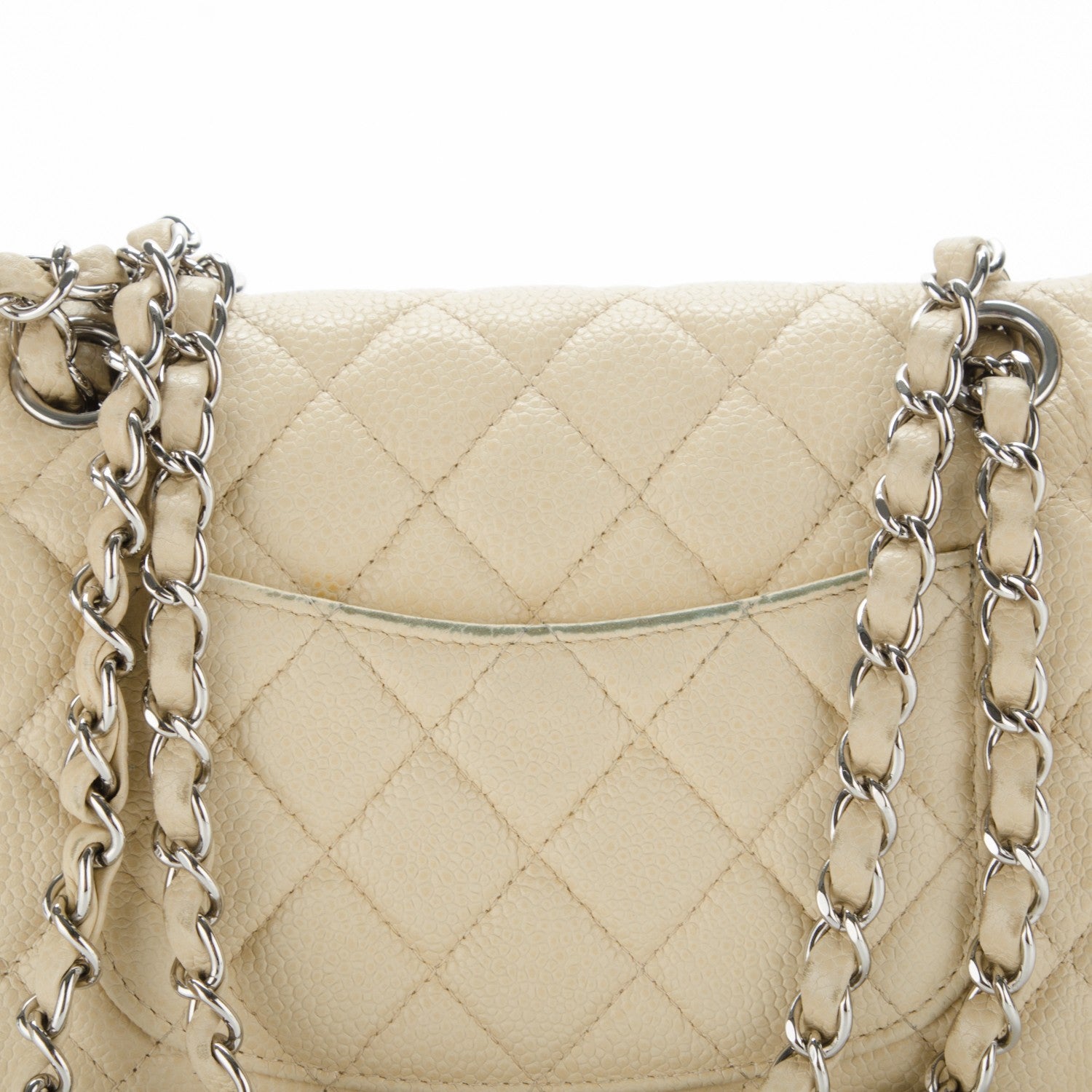 Chanel Caviar Quilted Mini Rectangular Flap Beige Clair 7 of 11