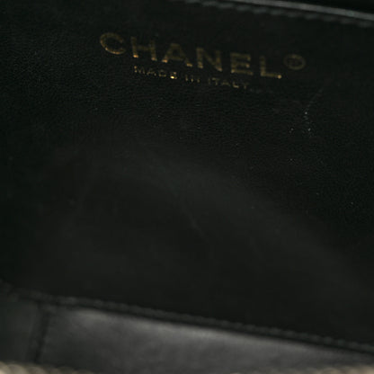 Chanel Caviar Quilted CC North South Filigree Vanity Case Black 10 of 22