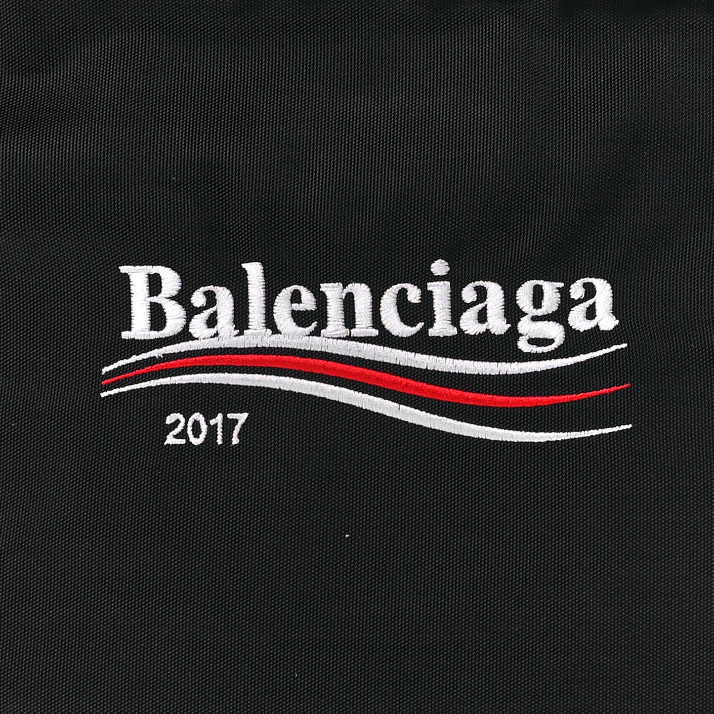 Nylon Political Campaign Logo Embroidered Documents Case Black