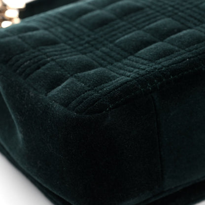 Burberry Velvet Quilted Small Lola Bag Dark Green 10 of 13