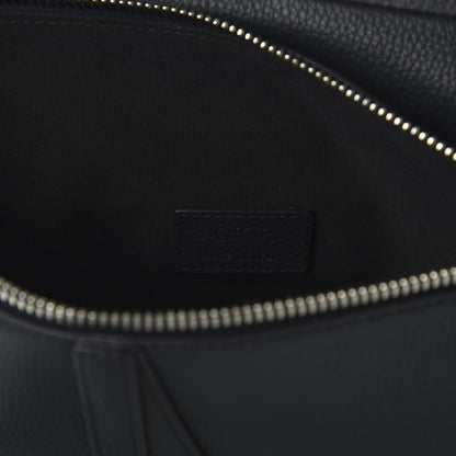Christian Dior Grained Calfskin Saddle Bag Navy Blue 5 of 9