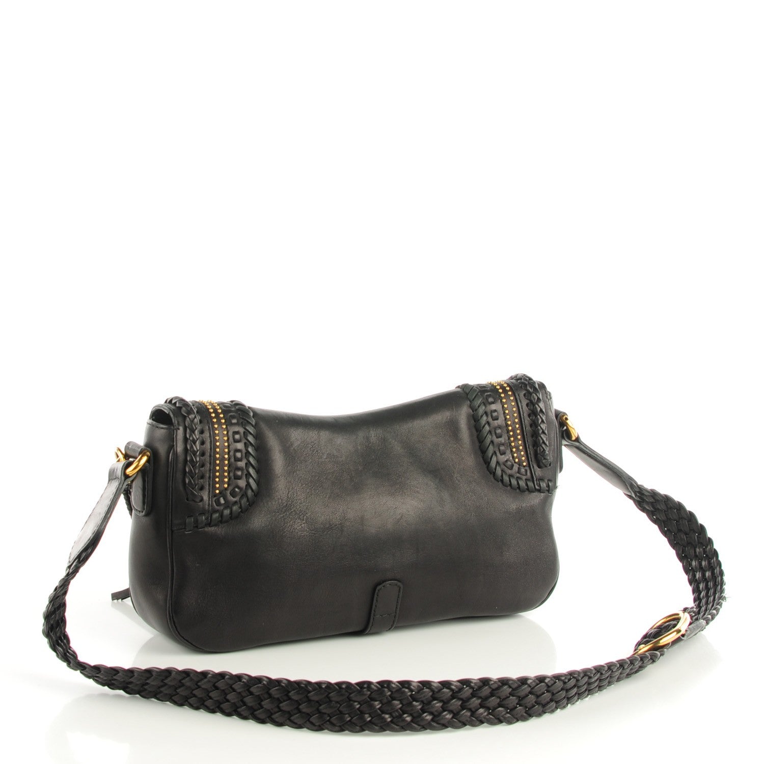 Gucci Calfskin Handmade Medium Flap Shoulder Bag Black 3 of 7
