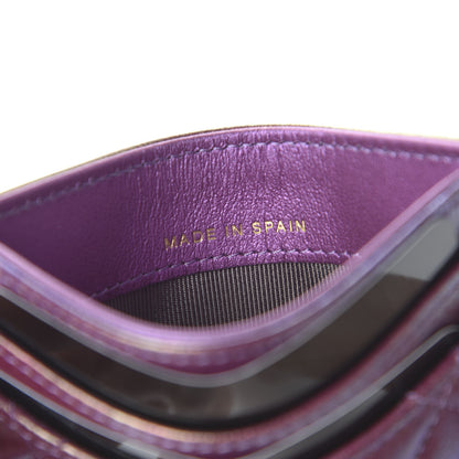 Chanel Iridescent Lambskin Quilted Card Holder Purple 7 of 10
