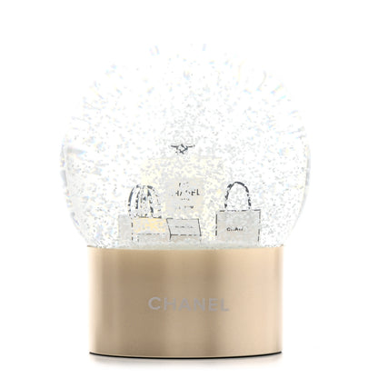 Chanel Glass N°5 Perfume Bottle Snow Globe Gold 1 of 7