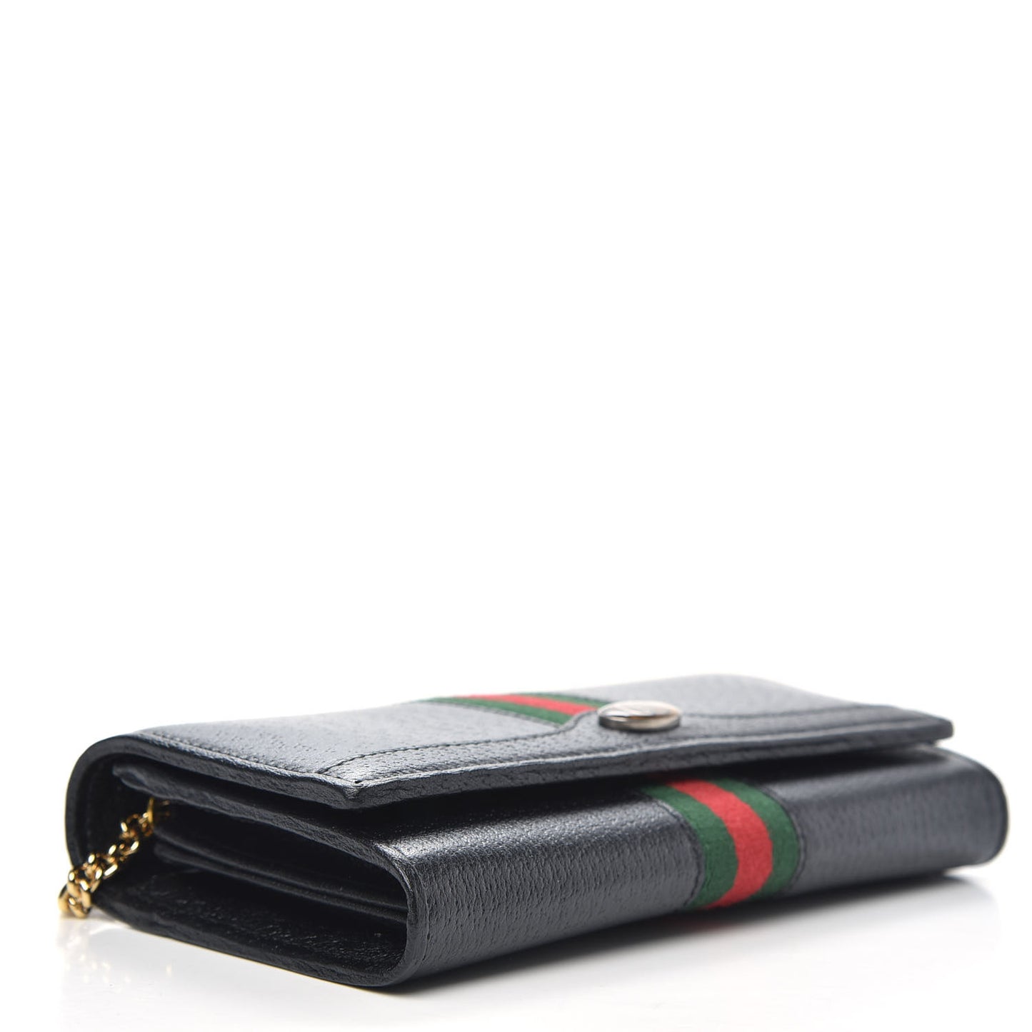 Calfskin Web Ophidia Wallet On Chain Black