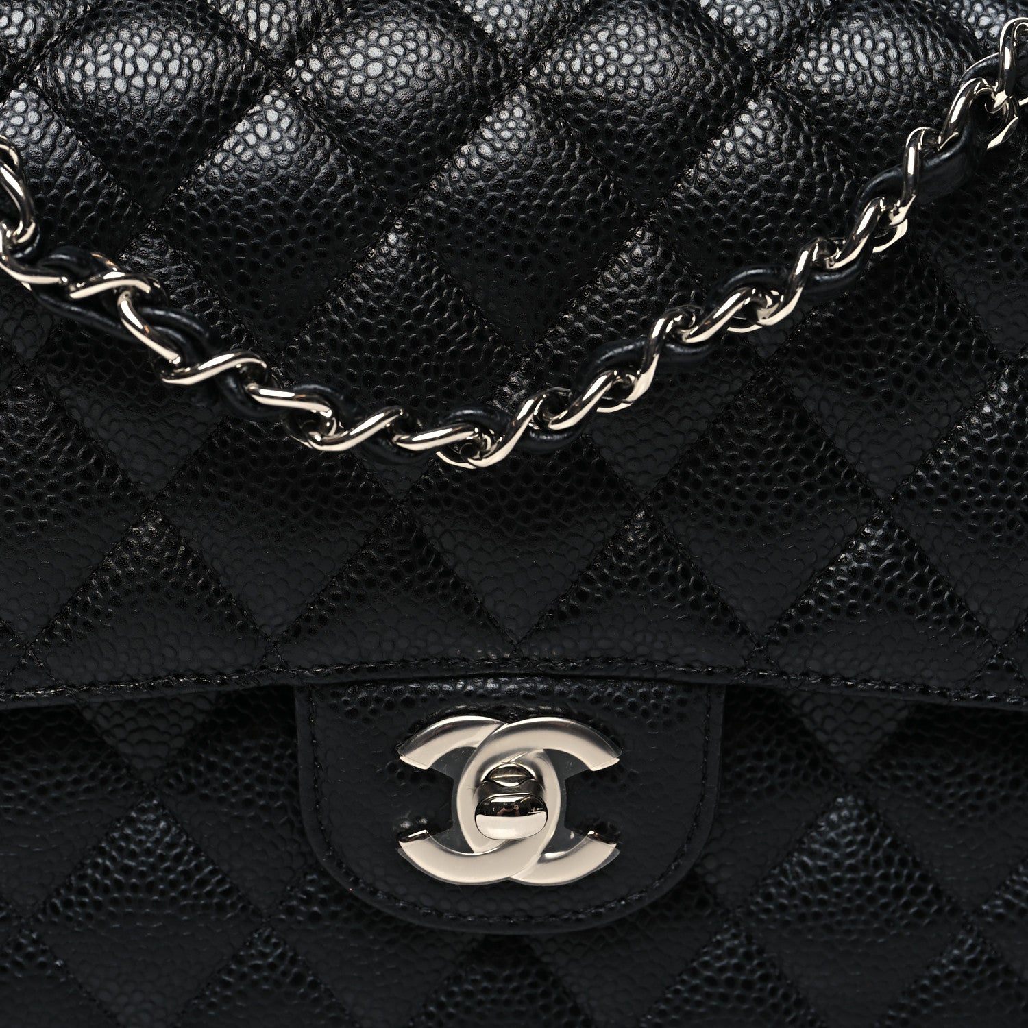 Chanel Caviar Quilted Medium Double Flap Black 8 of 13