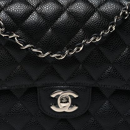 Chanel Caviar Quilted Medium Double Flap Black 8 of 13