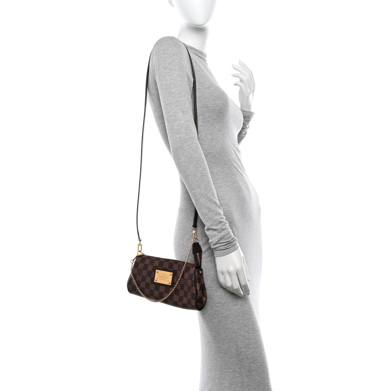 Louis Vuitton Damier Ebene Eva Clutch 2 of 10