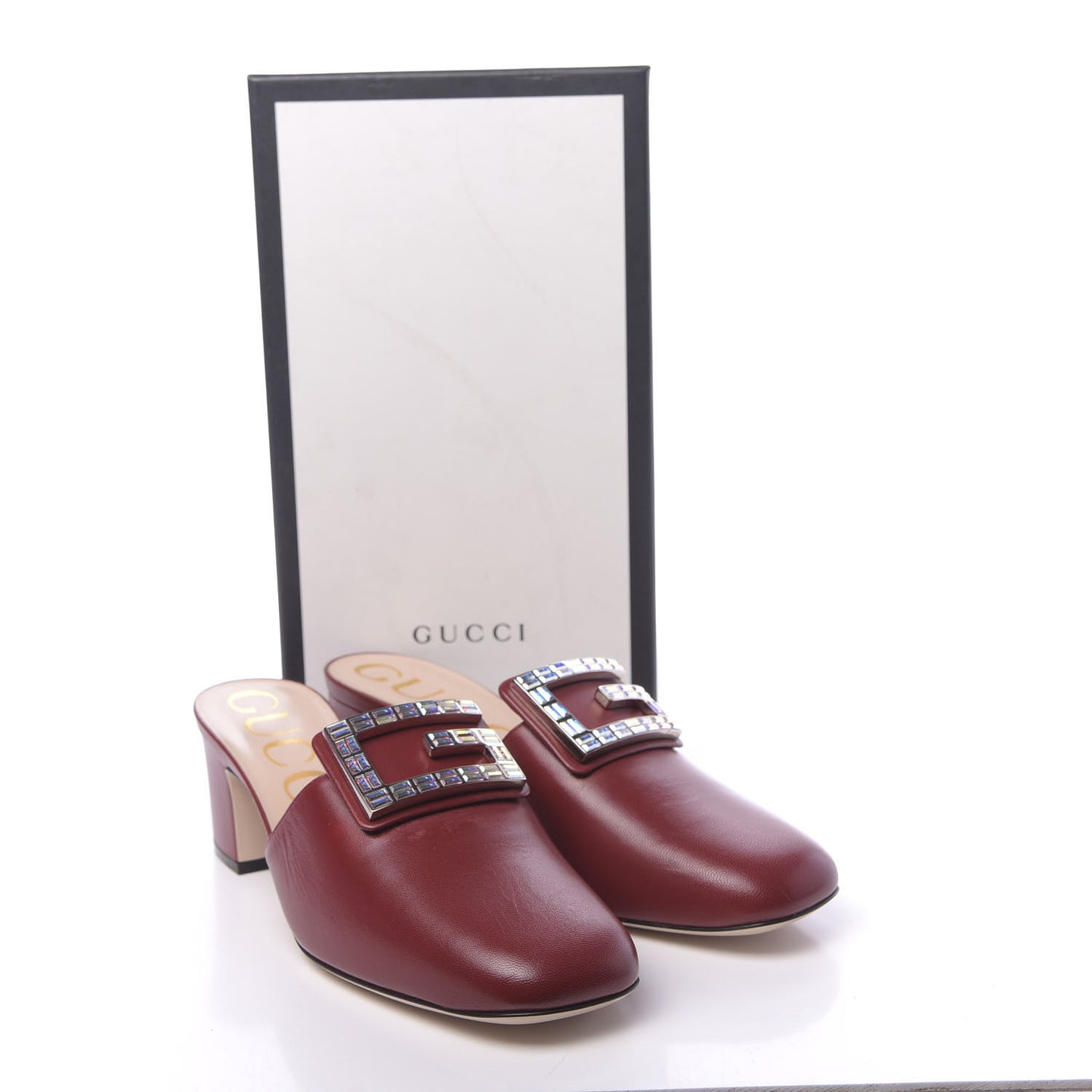 Malaga Kid Crystal Square G Madelyn Mules 40 Romantic Cerise