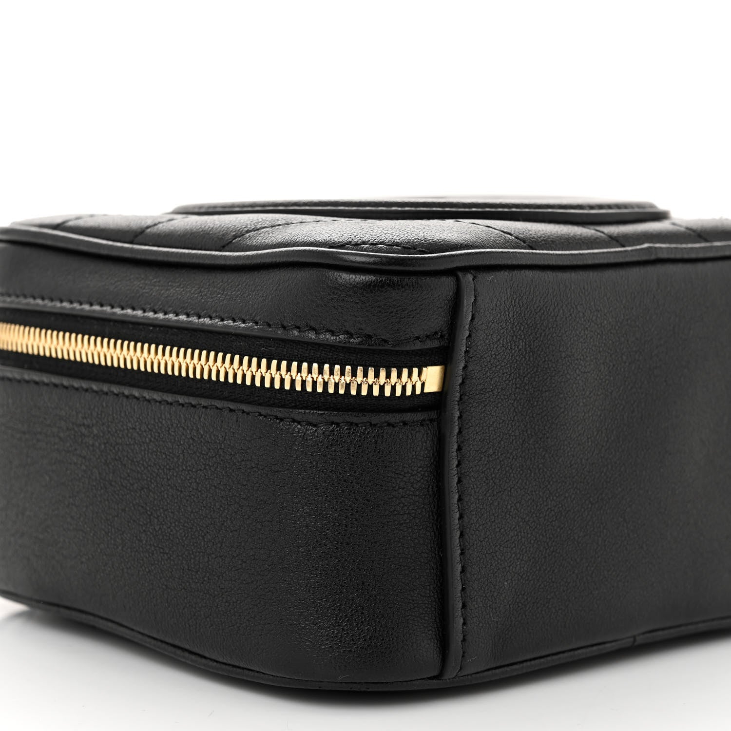 Gucci Sakai Be Green Calfskin Diagonal Stitched Blondie Top Handle Bag Black 8 of 9