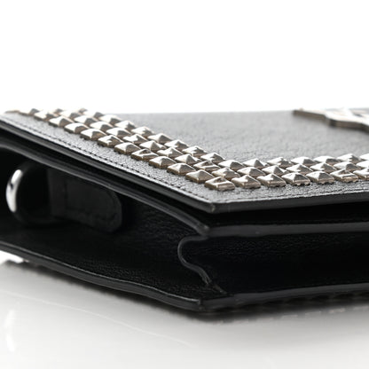 Saint Laurent Calfskin Studded Monogram Bag Black 9 of 10