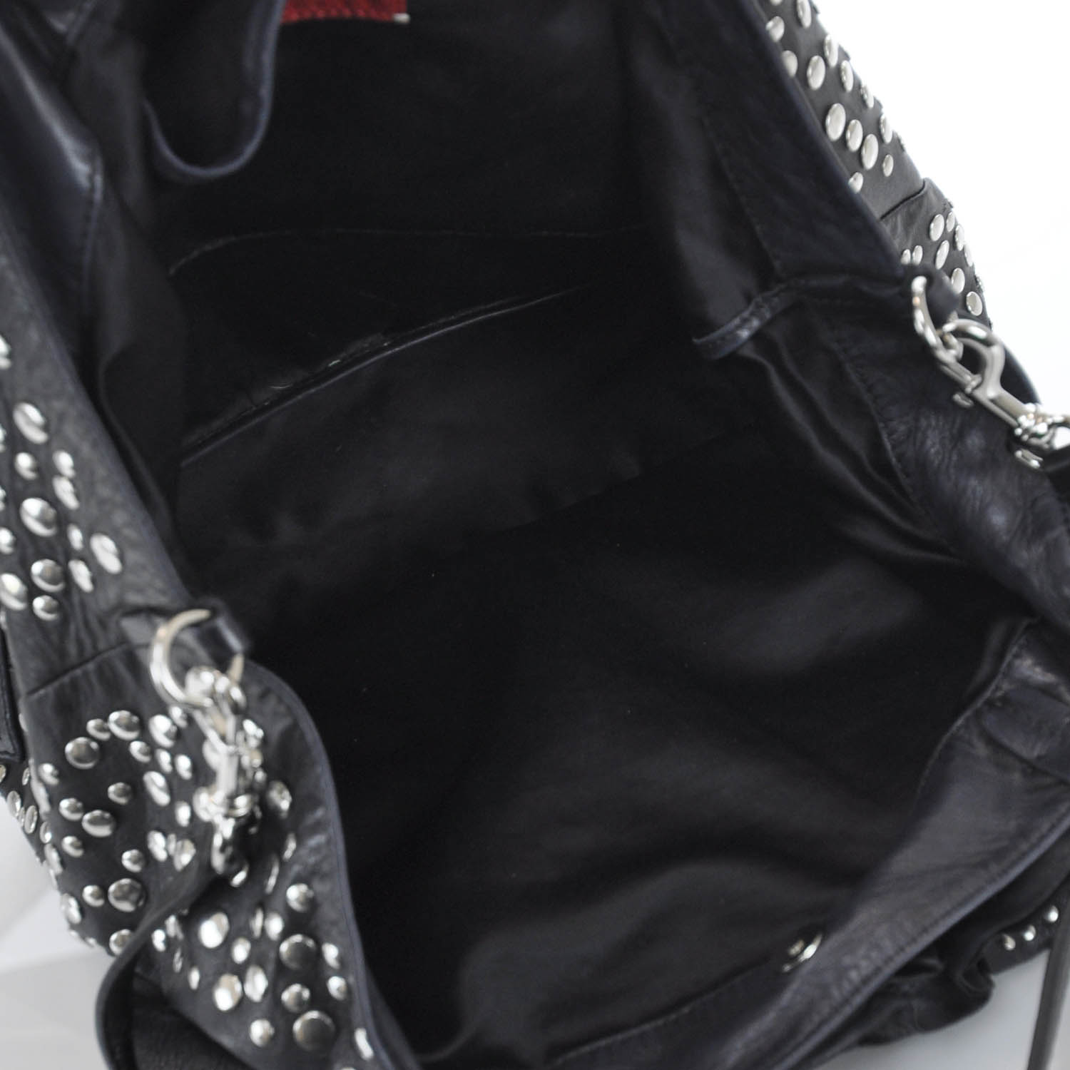 Valentino Garavani Leather Studded Petale Tote Black 9 of 12