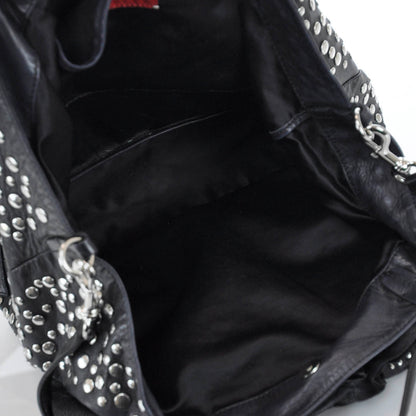 Valentino Garavani Leather Studded Petale Tote Black 9 of 12
