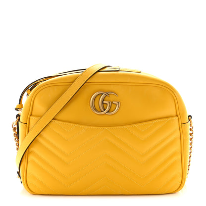 Gucci Calfskin Matelasse Medium GG Marmont Chain Shoulder Bag Stone Topaz 1 of 10