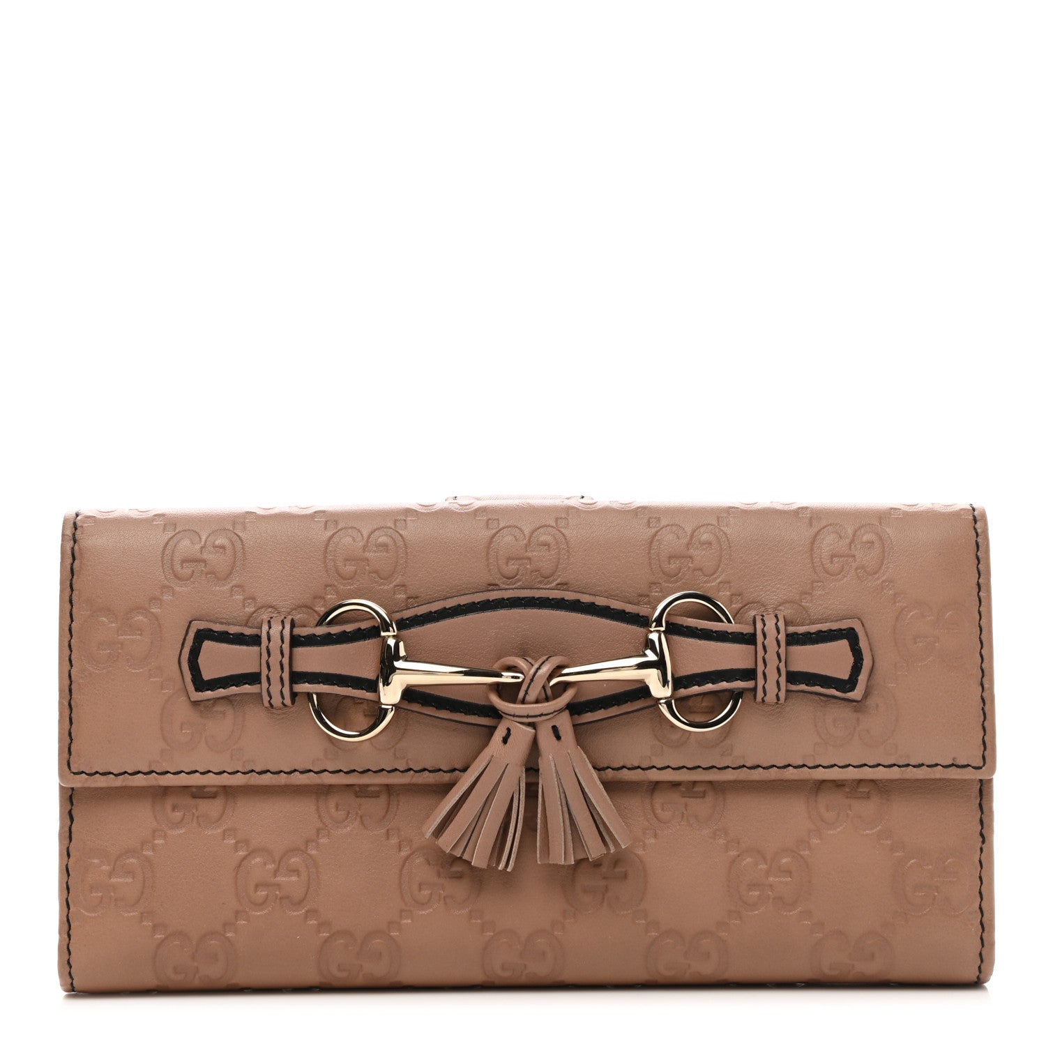 Gucci Guccissima Emily Continental Wallet Camelia 1 of 9