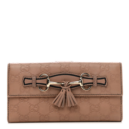 Gucci Guccissima Emily Continental Wallet Camelia 1 of 9