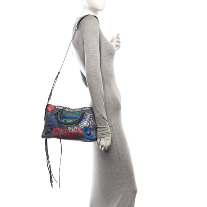 Balenciaga Agneau Graffiti All Over Classic Hardware S City Grey 2 of 11