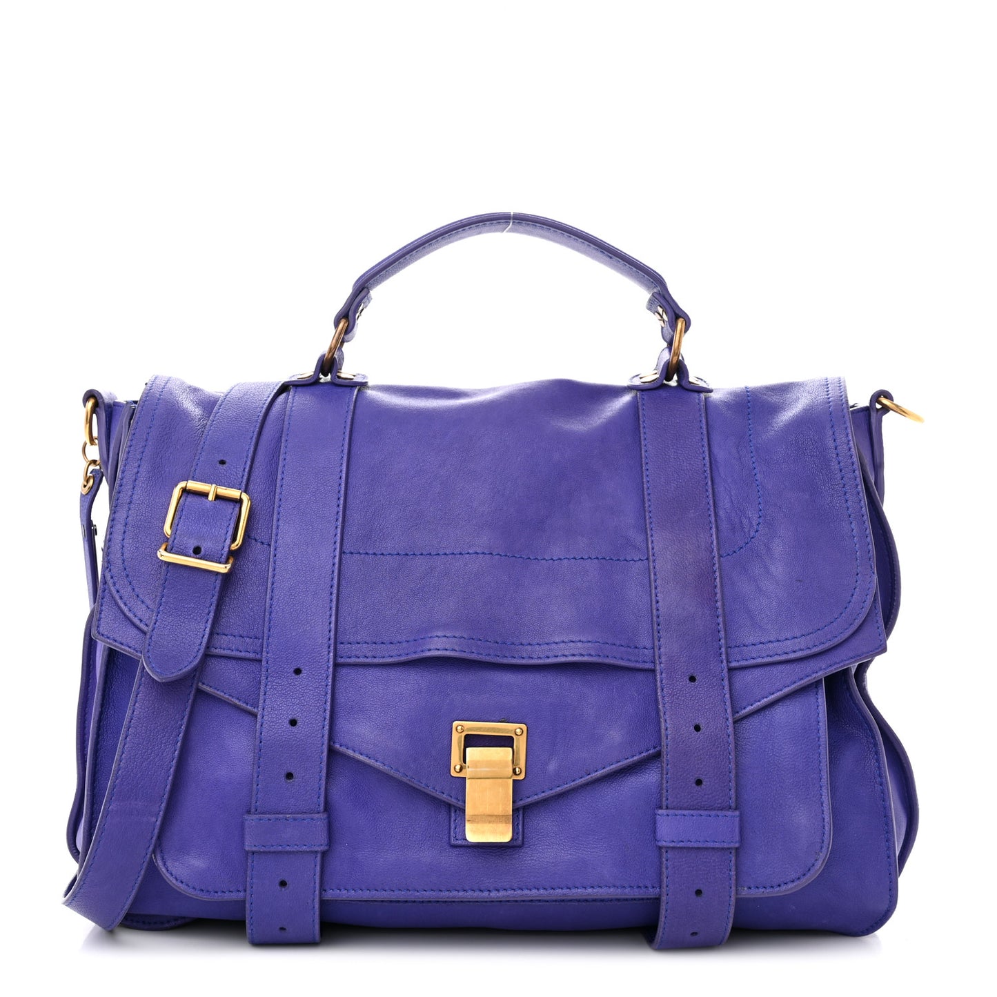 Lambskin PS1 Large Satchel Purple Rain
