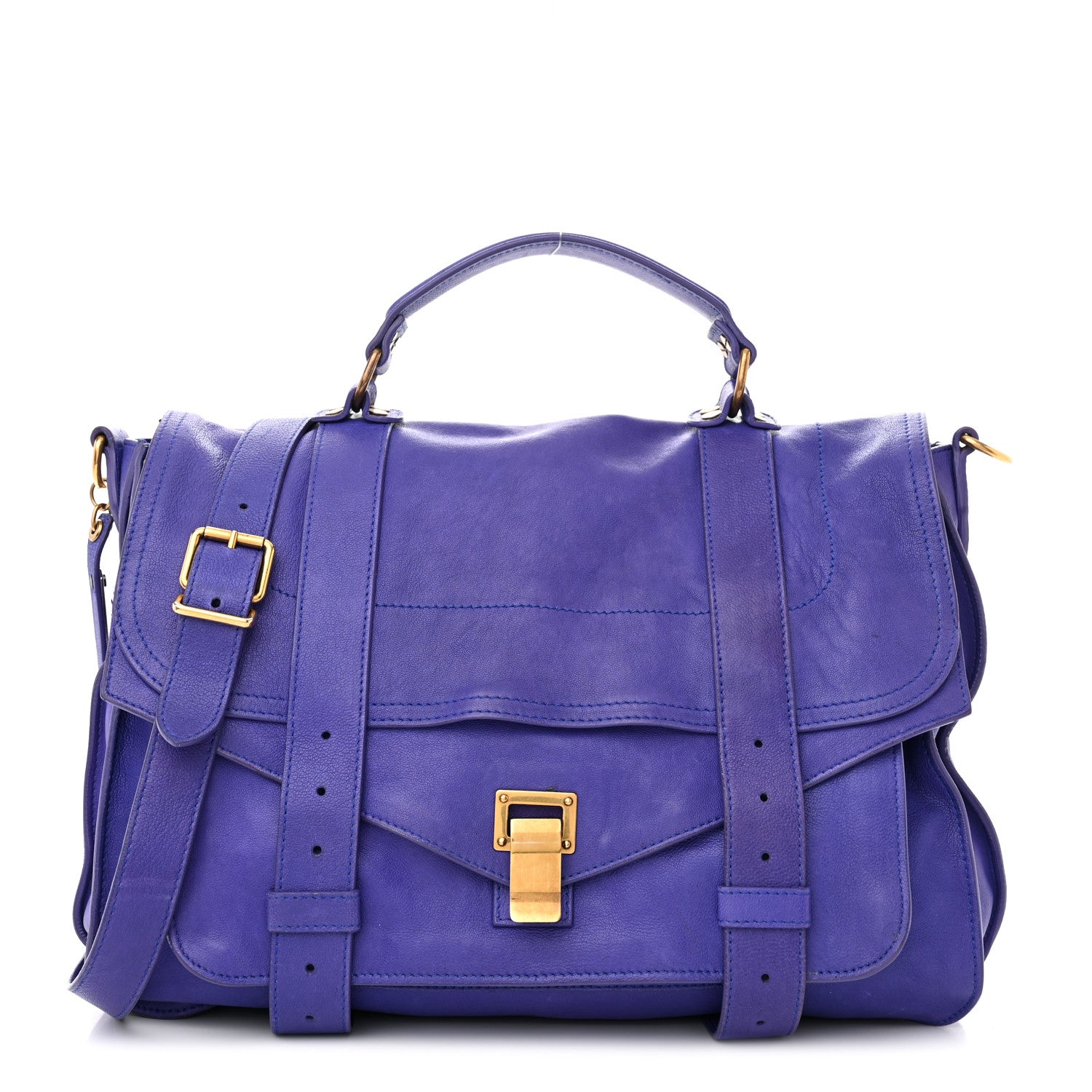 Proenza Schouler Lambskin PS1 Large Satchel Purple Rain 1 of 12