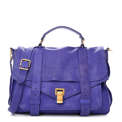 Proenza Schouler Lambskin PS1 Large Satchel Purple Rain 1 of 12