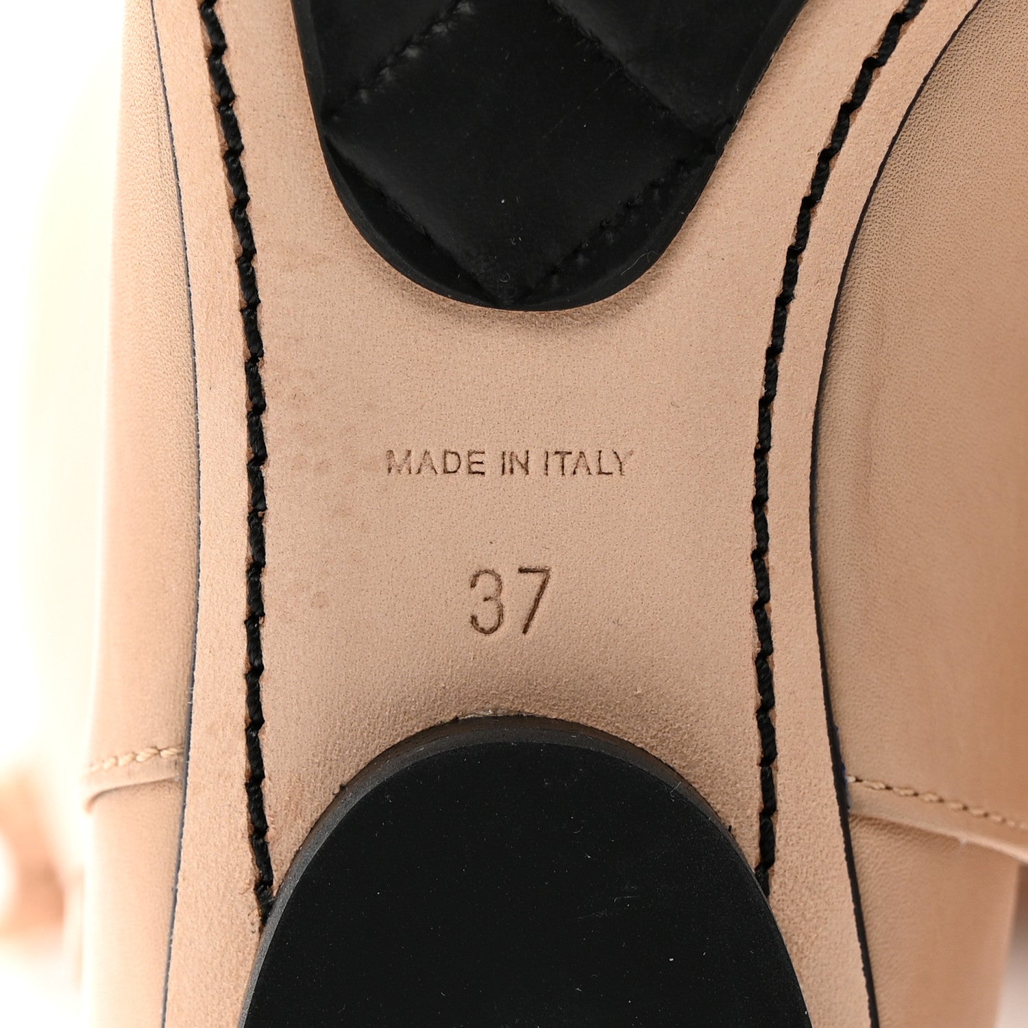 Chanel Lambskin Lace Up Cap Toe High Boots 37 Beige Black 8 of 12