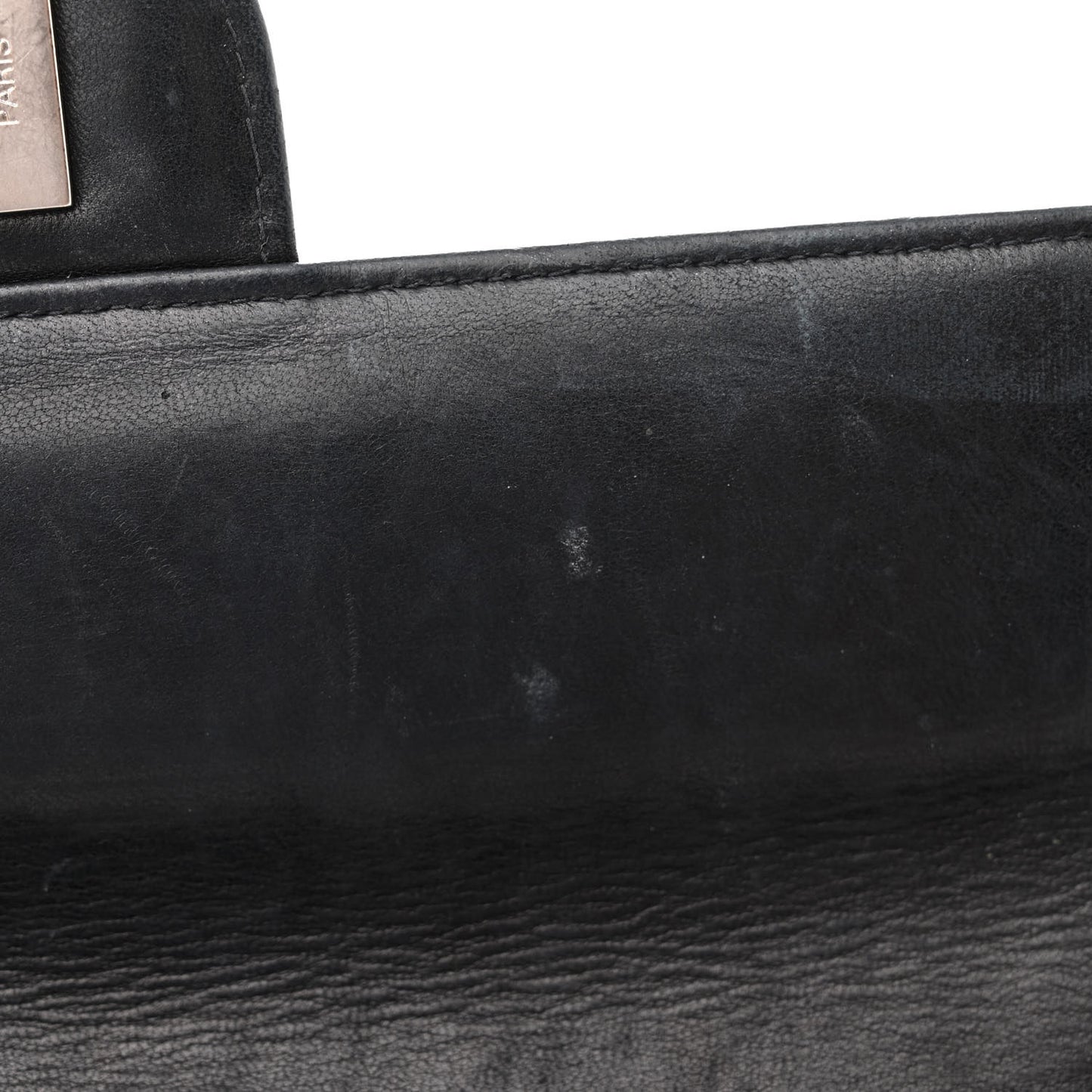 Patent Quilted East West Chocolate Bar Flap Black