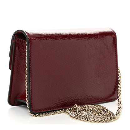 Gucci Crinkled Patent Mini Dionysus Shoulder Bag Rosso Ancora Red 3 of 11
