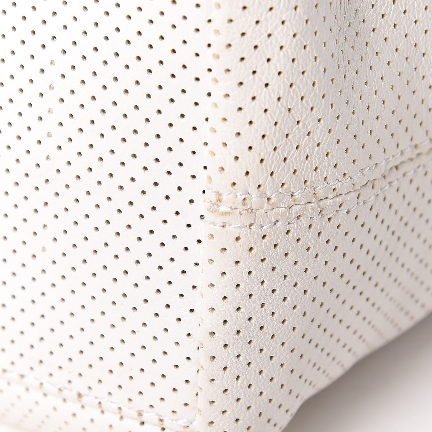Nappa Intrecciato Perforated Regent Tote White
