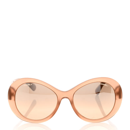 Chanel Acetate CC Oval Sunglasses 5372-A Dark Beige 2 of 8