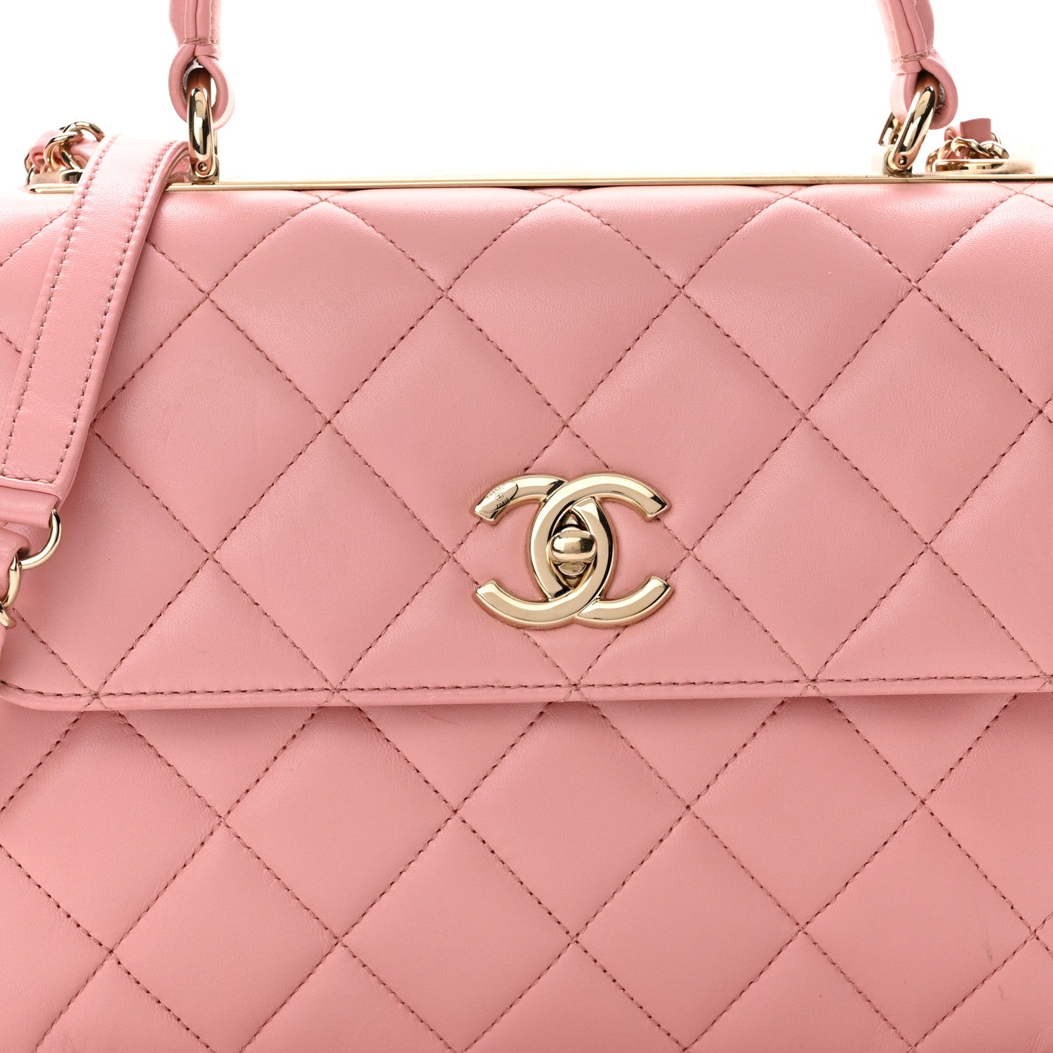 Chanel Lambskin Quilted Small Trendy CC Flap Dual Handle Bag Light Pink 8 of 11