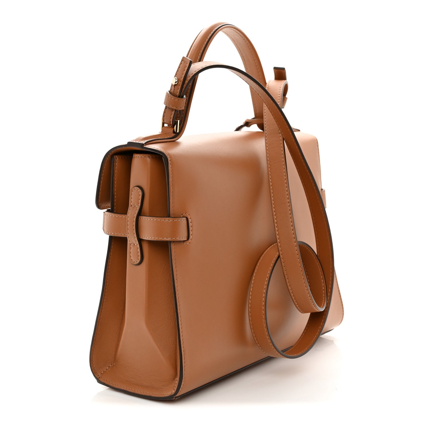 Calfskin MM Tempete Satchel Camel