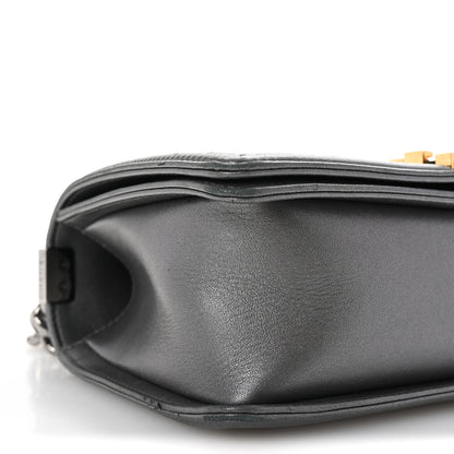 Chanel Lambskin Embossed Medium Boy Cube Flap Grey 9 of 10