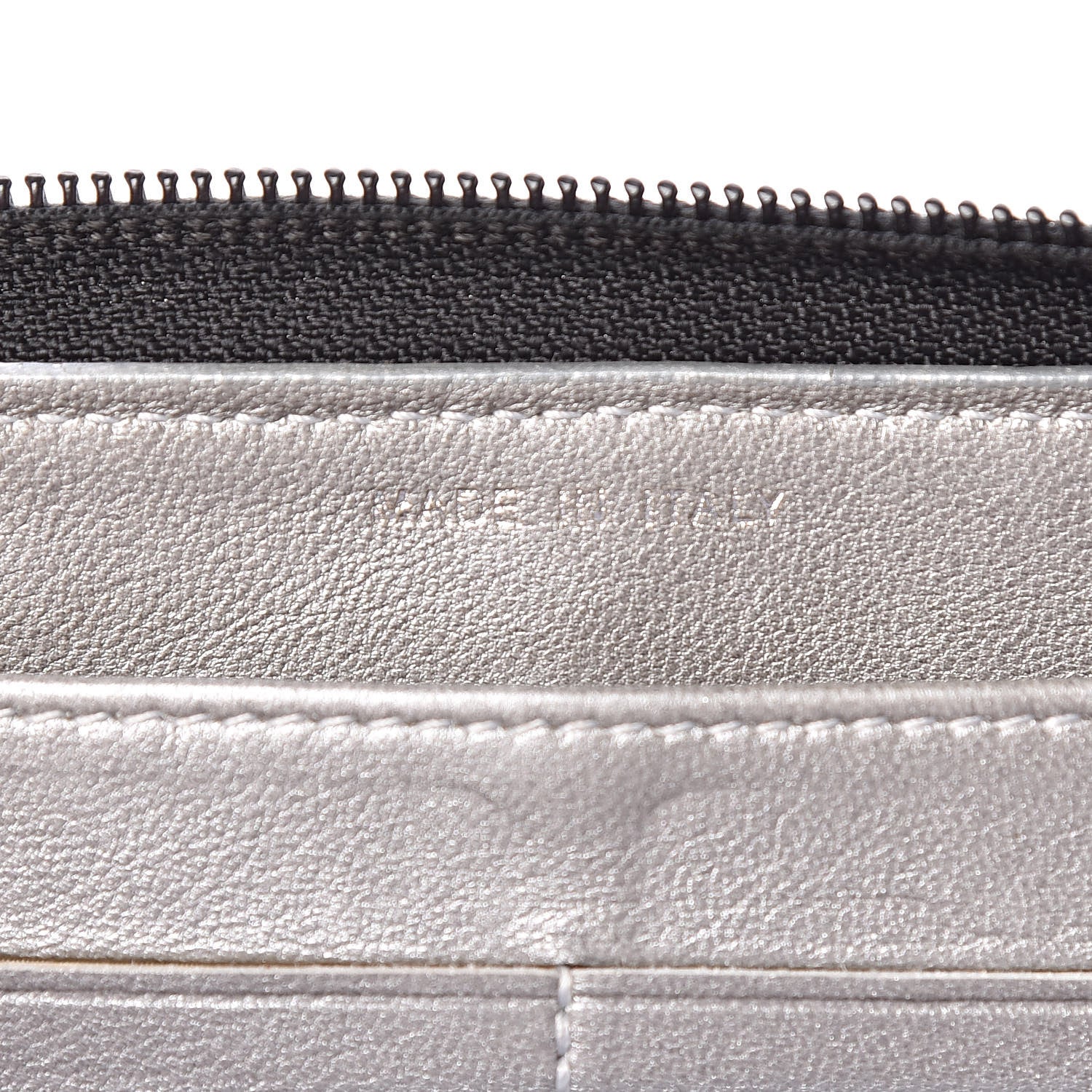 Chanel Lambskin Camellia Embossed Large Zip Around Gusset Wallet Black 7 of 13