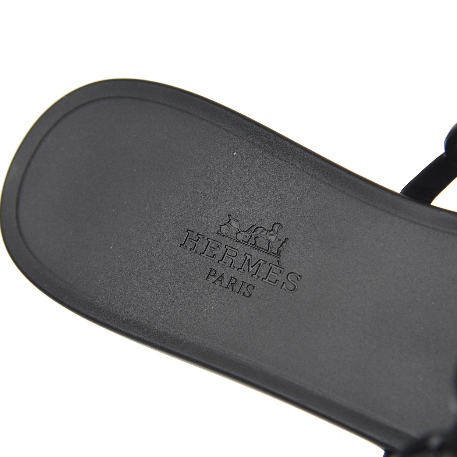 Hermes Rubber Chaine d'Ancre Rivage Sandals 38 Black 6 of 9