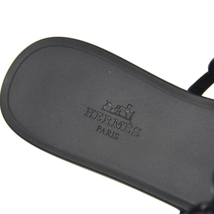 Hermes Rubber Chaine d'Ancre Rivage Sandals 38 Black 6 of 9