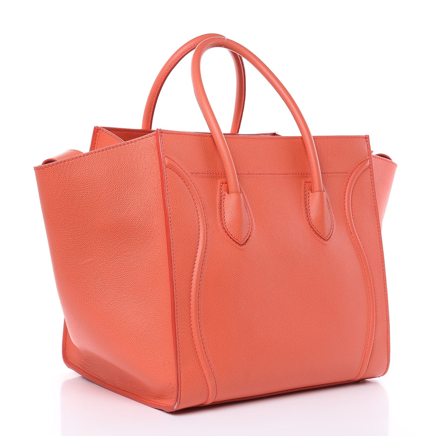 Grained Calfskin Medium Phantom Luggage Coral