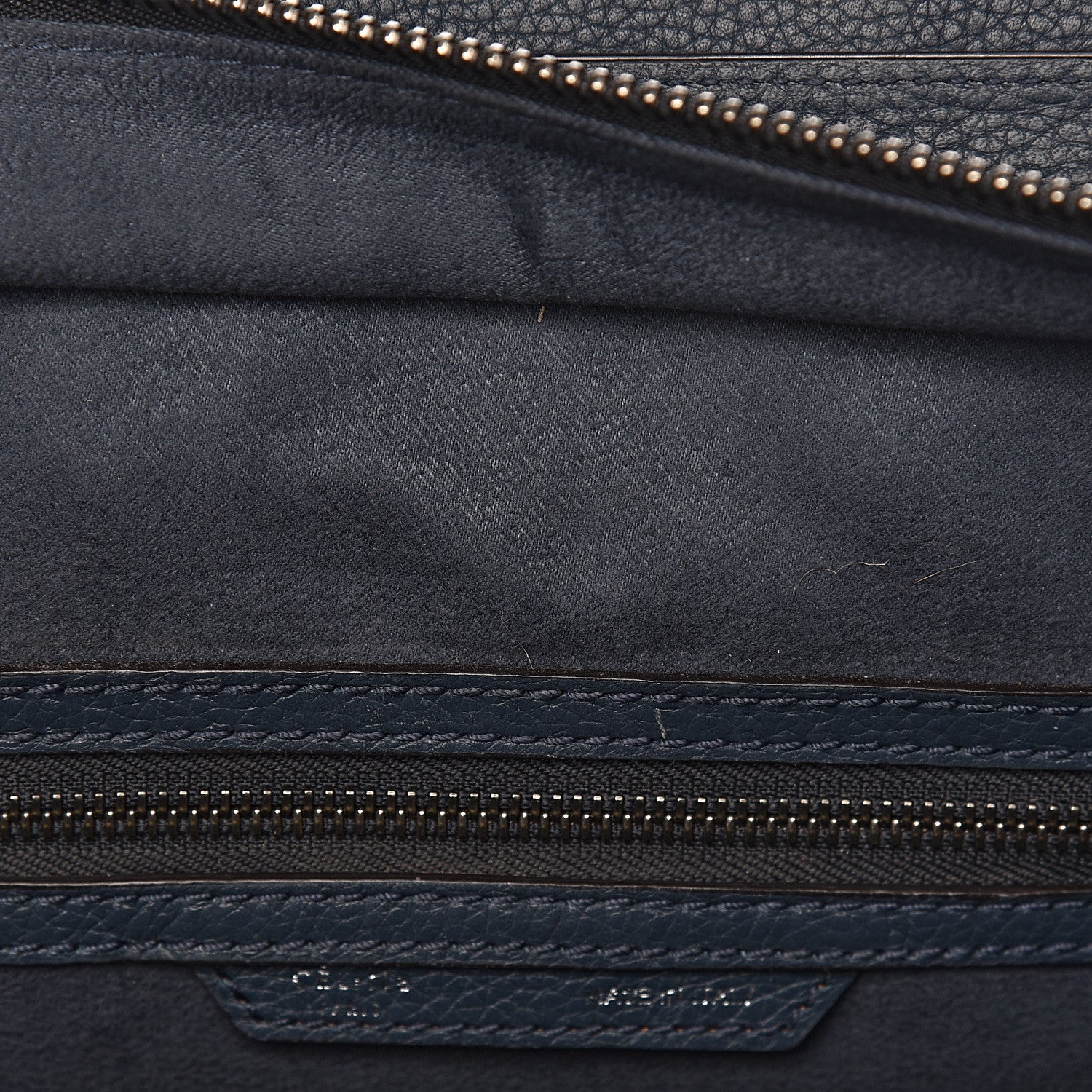 Celine Drummed Calfskin Micro Luggage Orage 9 of 20