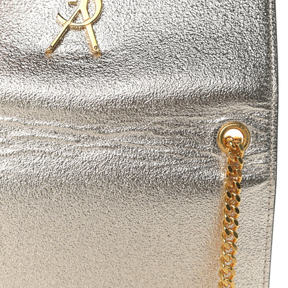 Saint Laurent Metallic Calfskin Small Classic Monogram Kate Satchel Gold 9 of 10