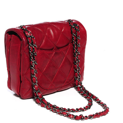 Chanel Lambskin Quilted Mini Chanel 3 Flap Red 3 of 7