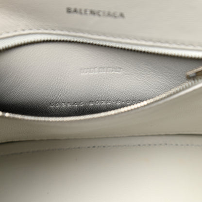 Balenciaga Shiny Box Calfskin Small Hourglass Top Handle Bag Chalky White 6 of 8