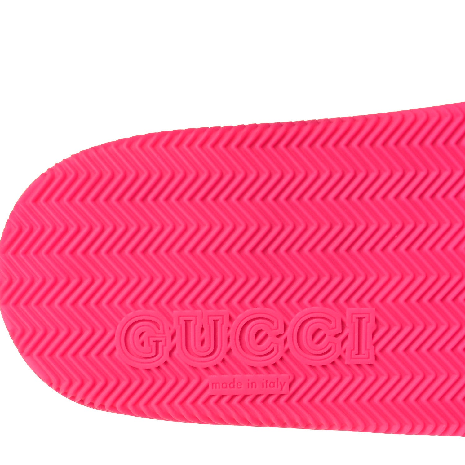 Gucci Rubber Web Womens Criss Cross Slide Sandals 42 Coral New Shamarock 6 of 9
