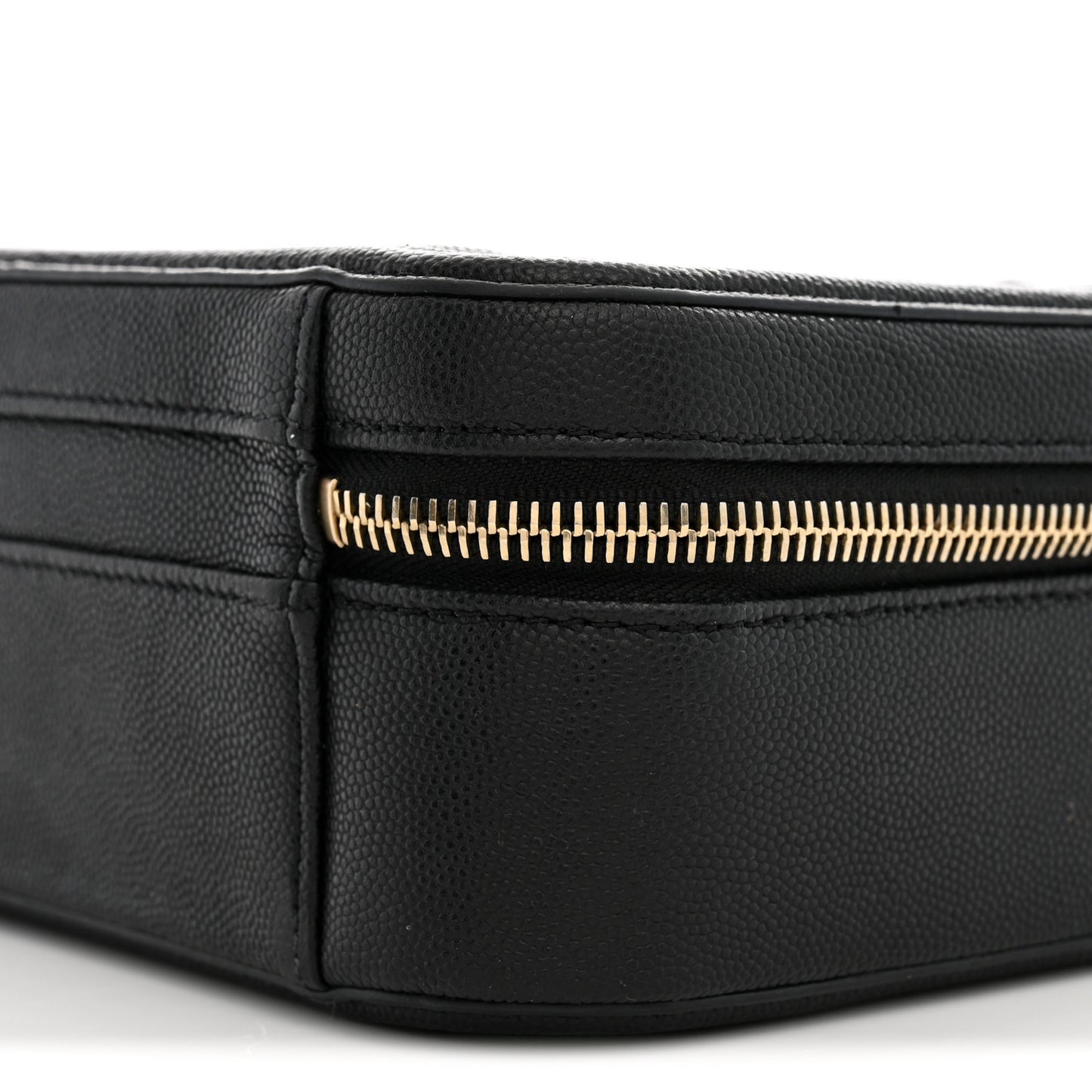 Caviar Quilted Medium CC Filigree Vanity Case Black